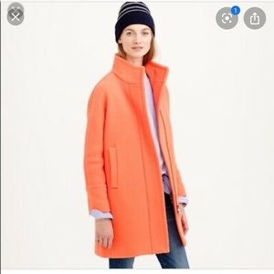 J.Crew | Stadium Cocoon Coat in Coral - Size 0